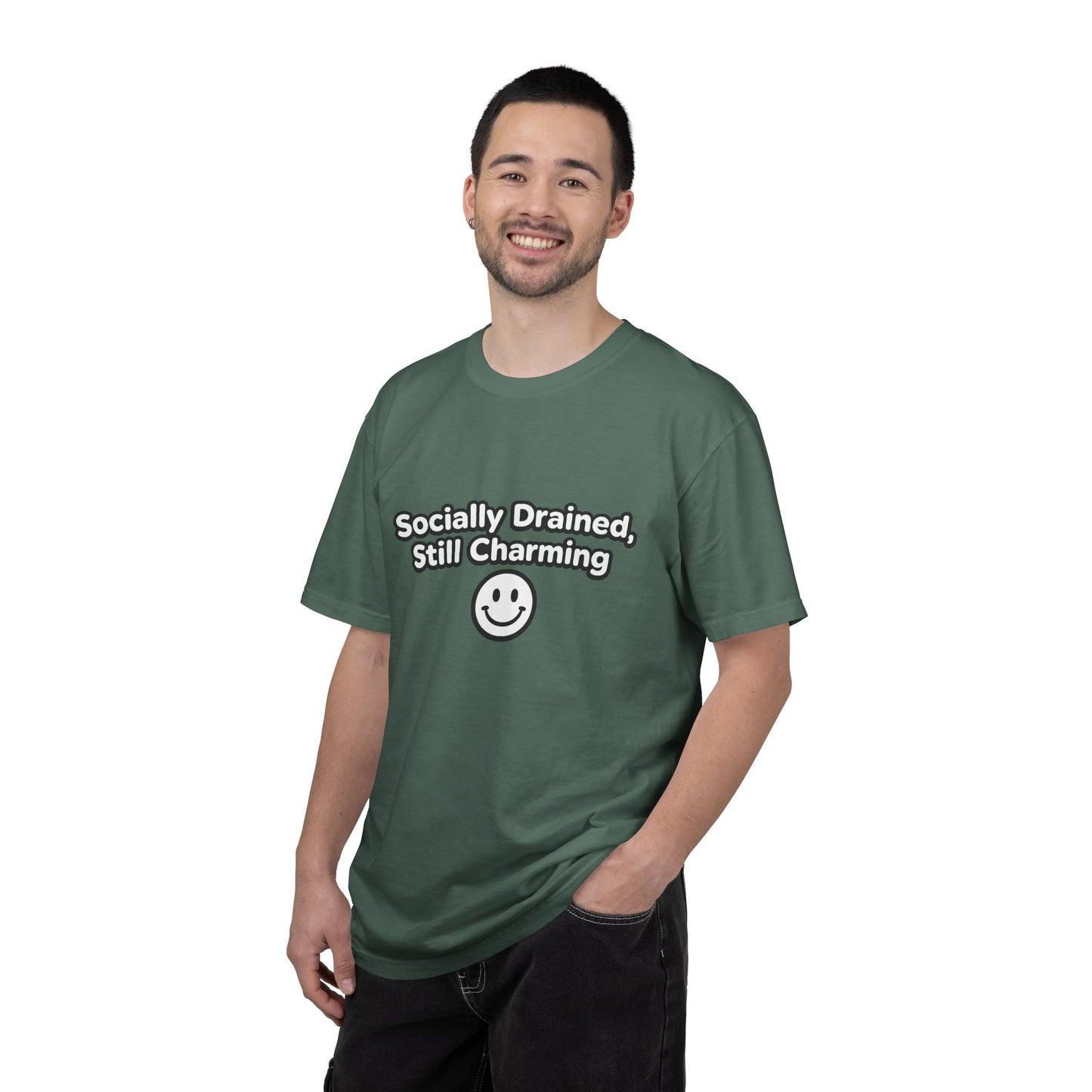 T-Shirt -Socially Drained, Still Charming