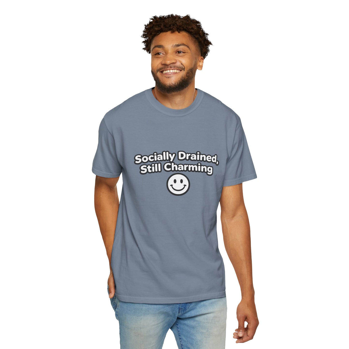 T-Shirt -Socially Drained, Still Charming