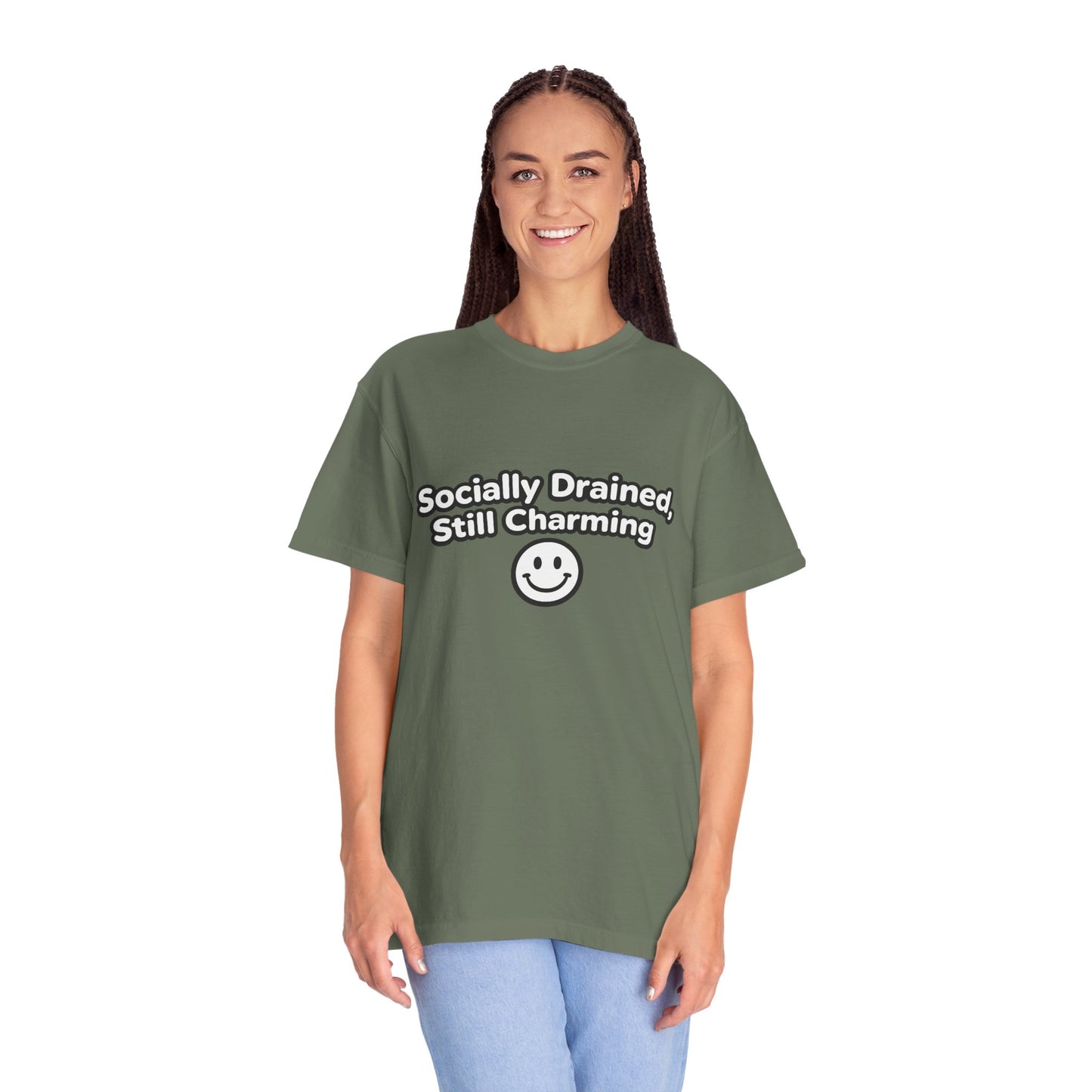T-Shirt -Socially Drained, Still Charming