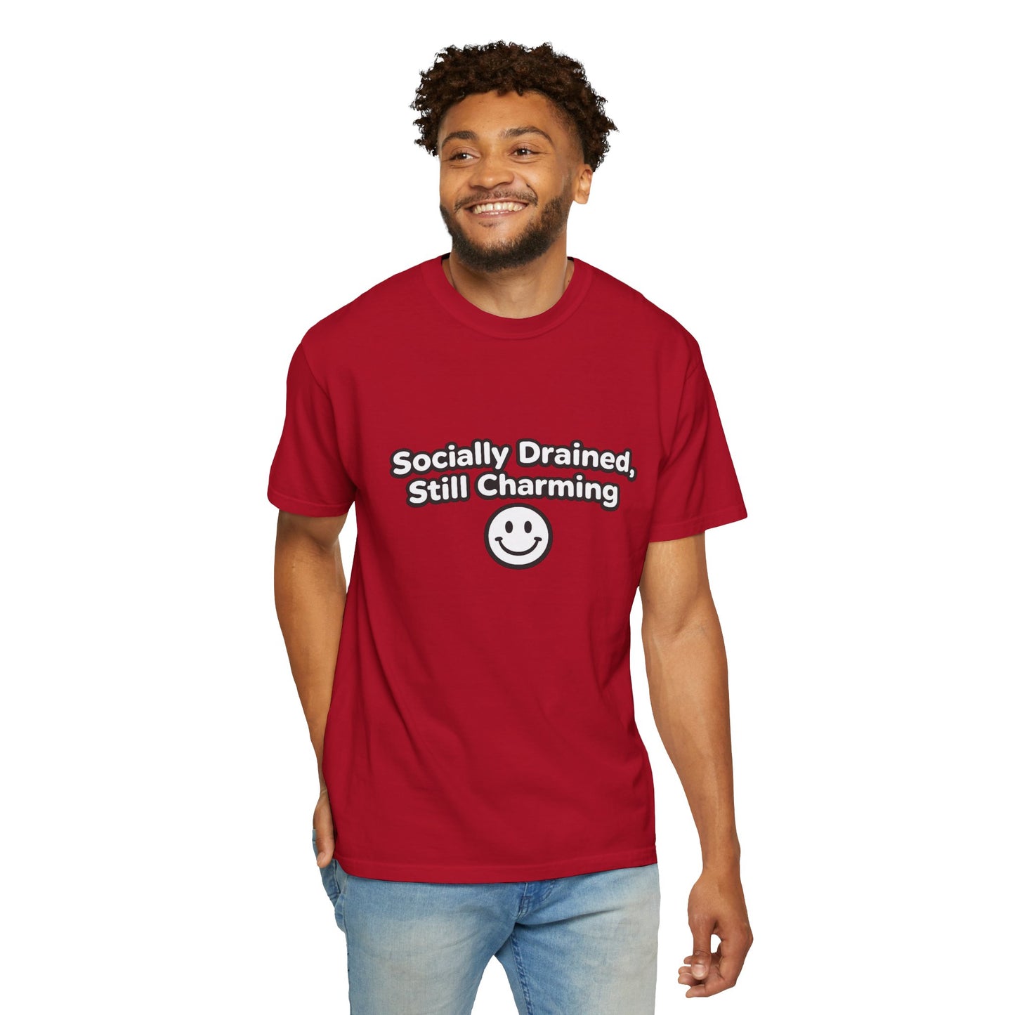 T-Shirt -Socially Drained, Still Charming