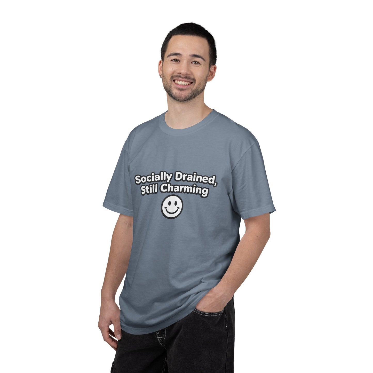 T-Shirt -Socially Drained, Still Charming