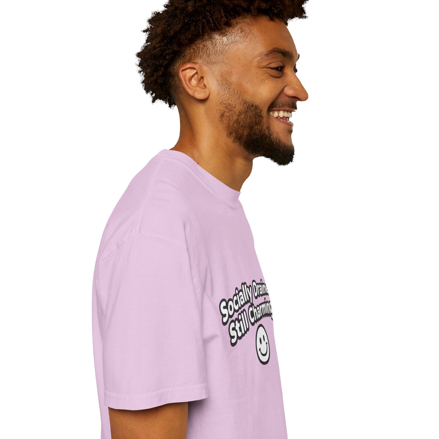 T-Shirt -Socially Drained, Still Charming