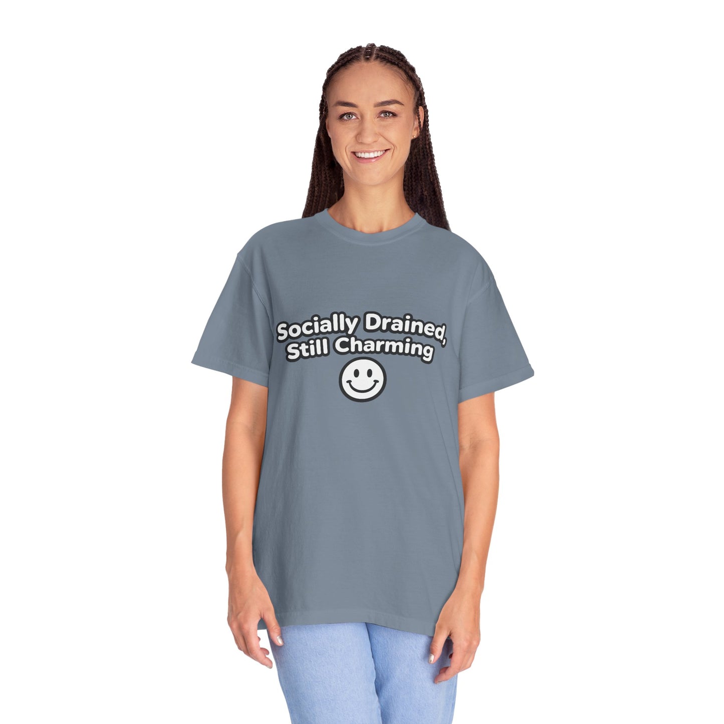 T-Shirt -Socially Drained, Still Charming