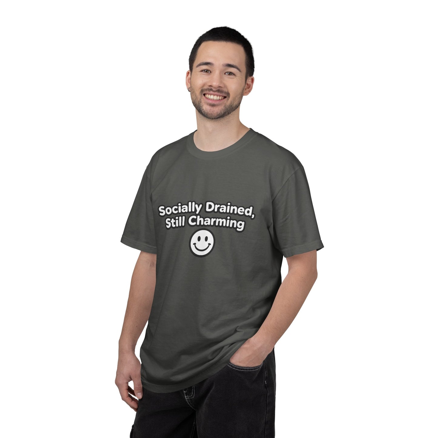 T-Shirt -Socially Drained, Still Charming