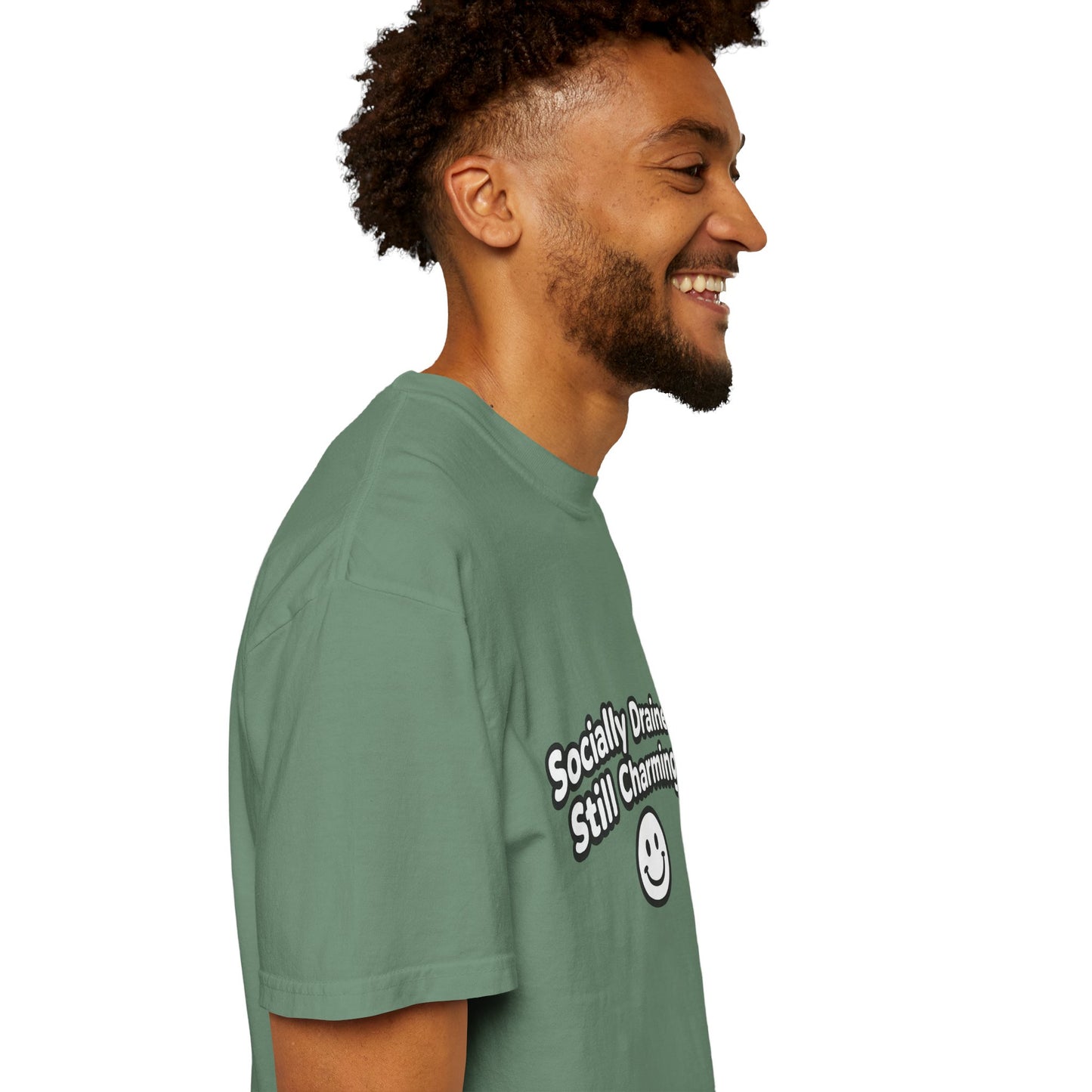 T-Shirt -Socially Drained, Still Charming