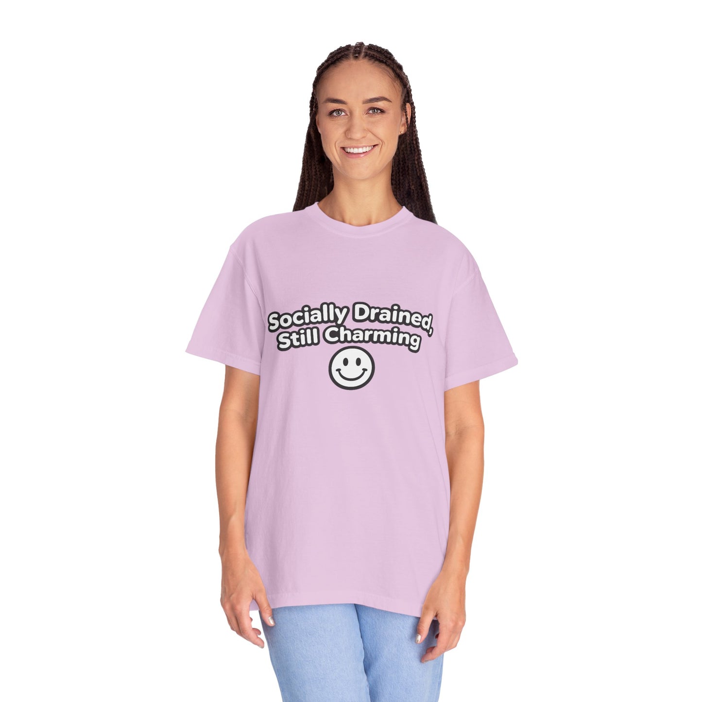 T-Shirt -Socially Drained, Still Charming