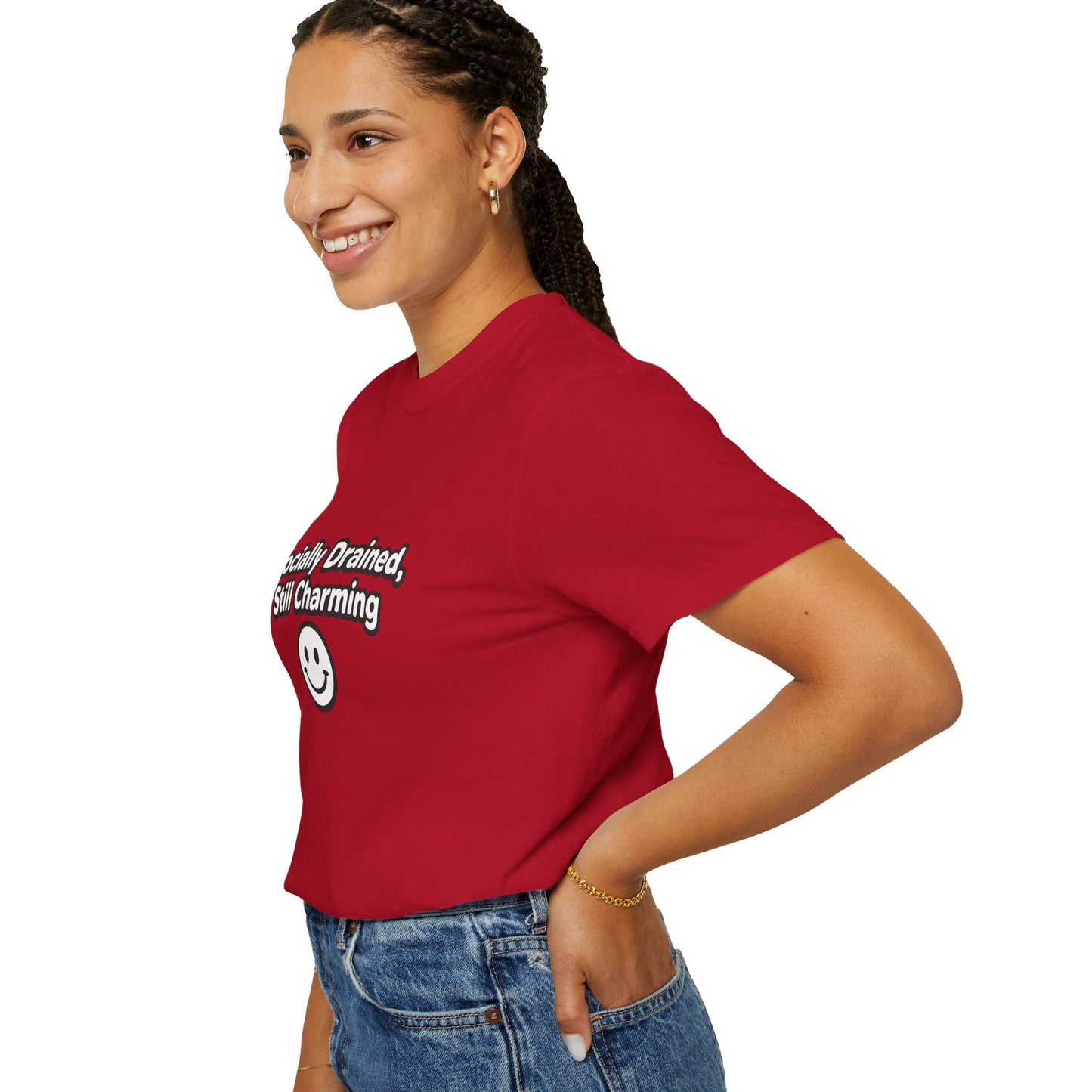 T-Shirt -Socially Drained, Still Charming