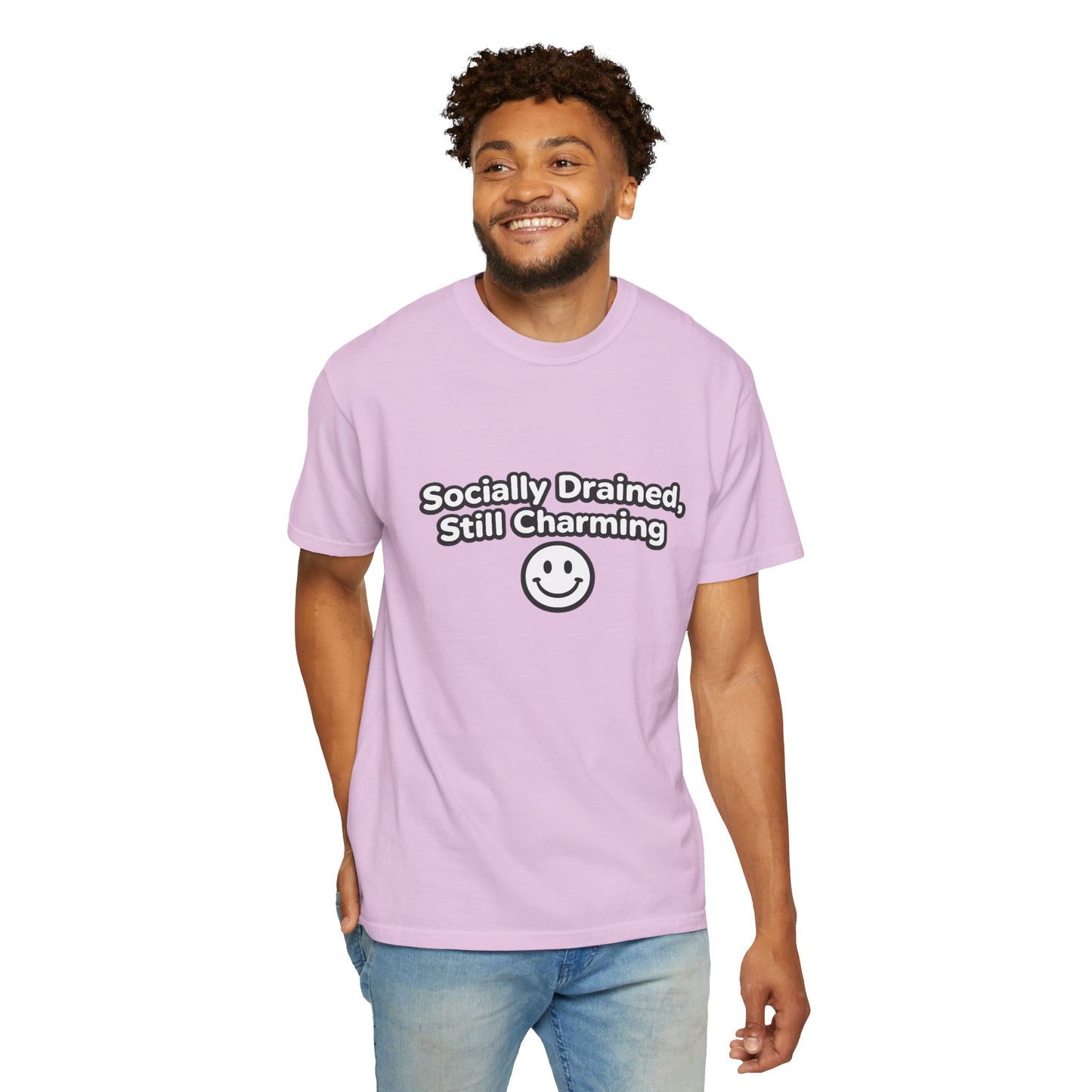 T-Shirt -Socially Drained, Still Charming