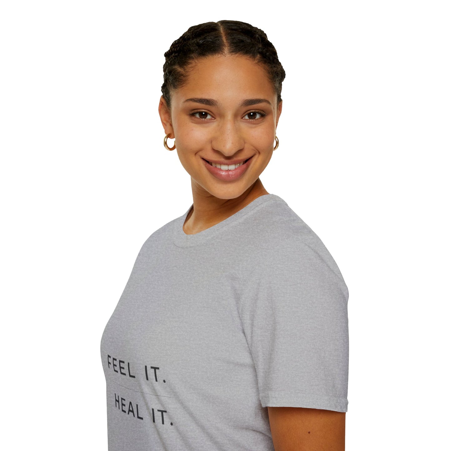 Feel It. Heal It T-Shirt – Mental Health Quote Tee, Minimalist Therapy Shirt,
