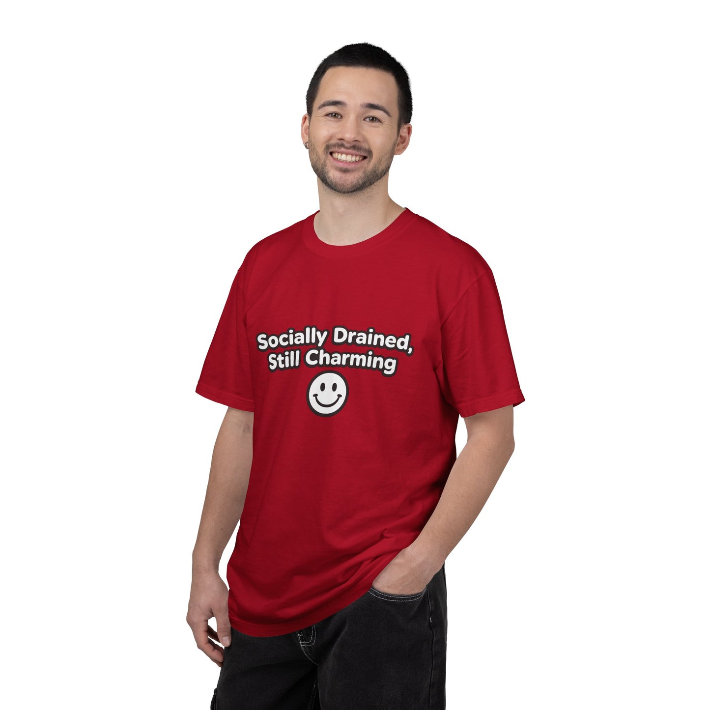 T-Shirt -Socially Drained, Still Charming