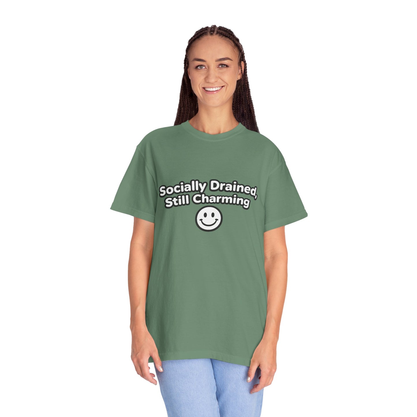 T-Shirt -Socially Drained, Still Charming