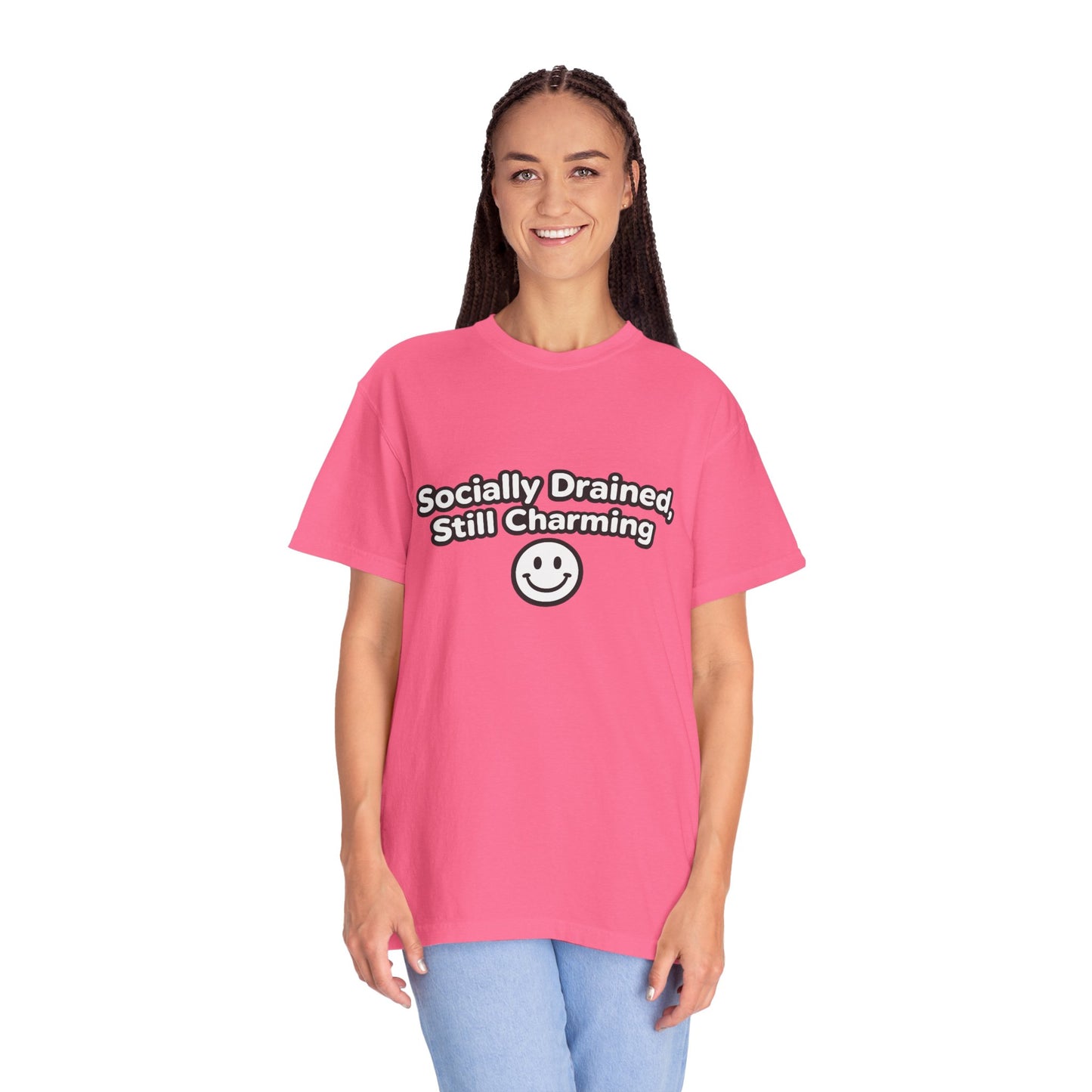 T-Shirt -Socially Drained, Still Charming