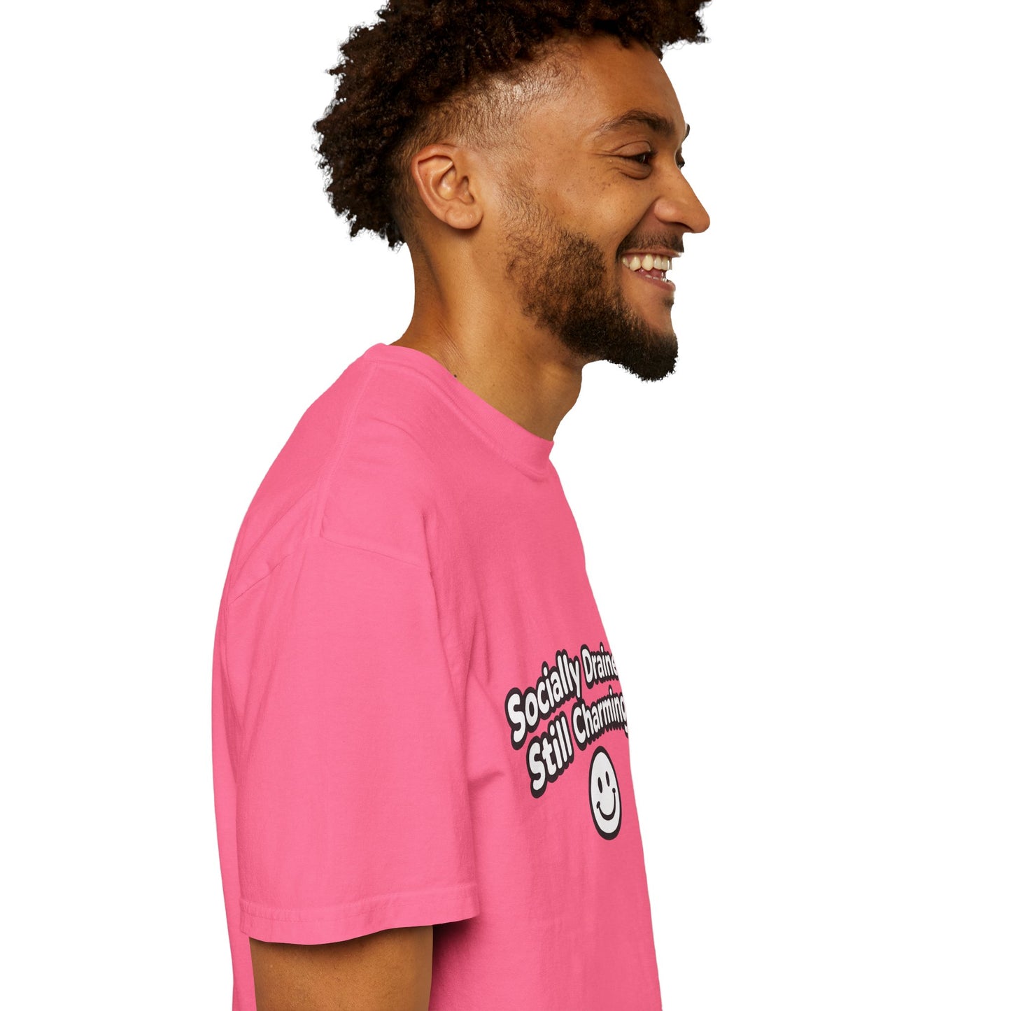 T-Shirt -Socially Drained, Still Charming