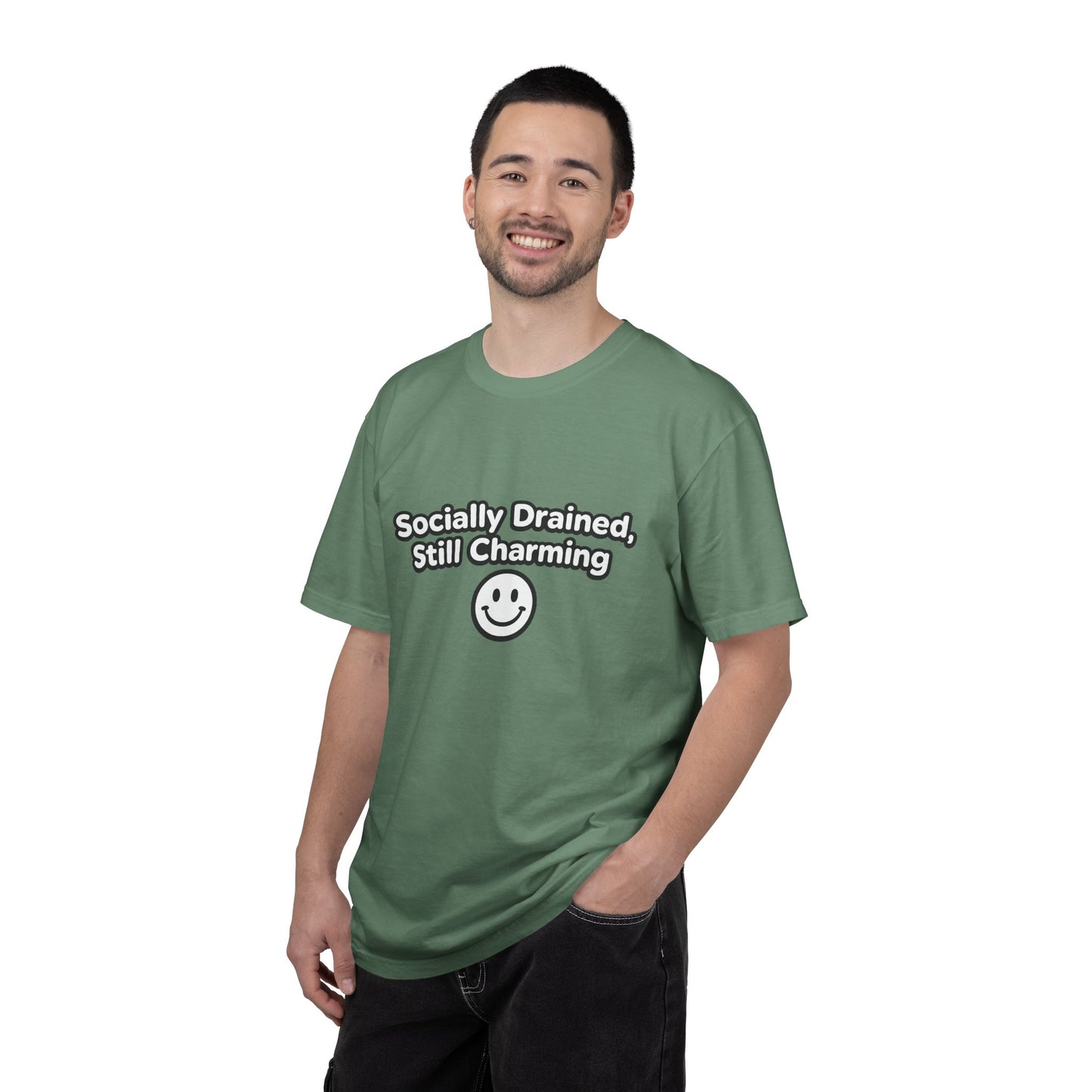 T-Shirt -Socially Drained, Still Charming