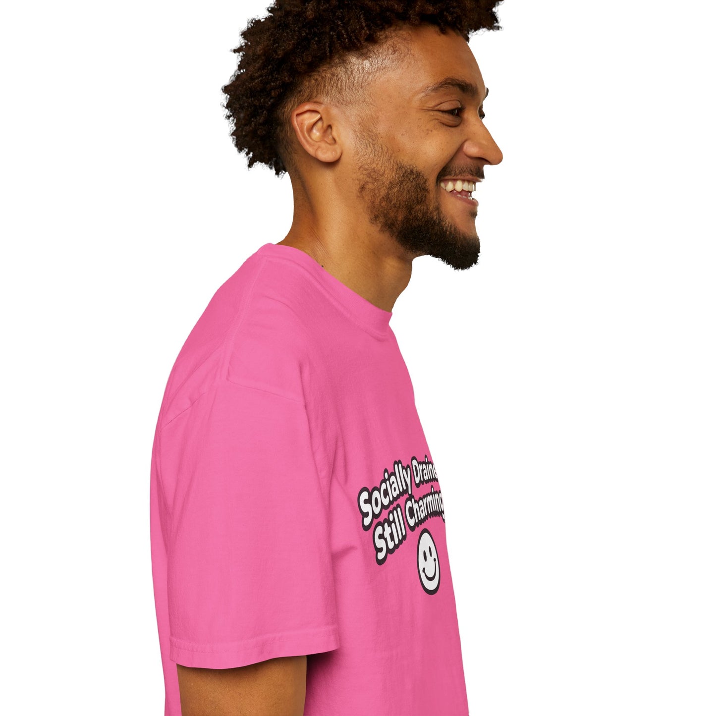 T-Shirt -Socially Drained, Still Charming
