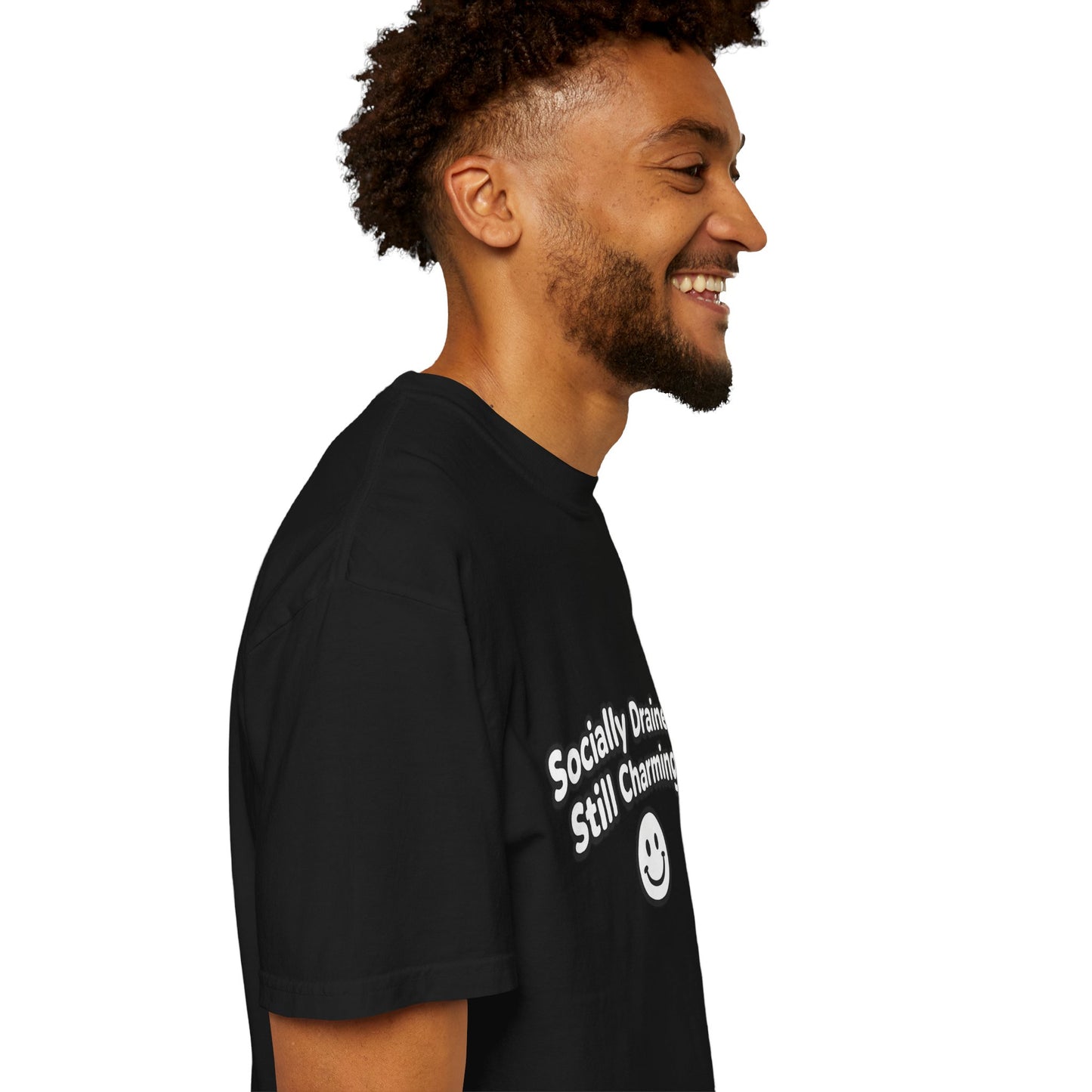 T-Shirt -Socially Drained, Still Charming