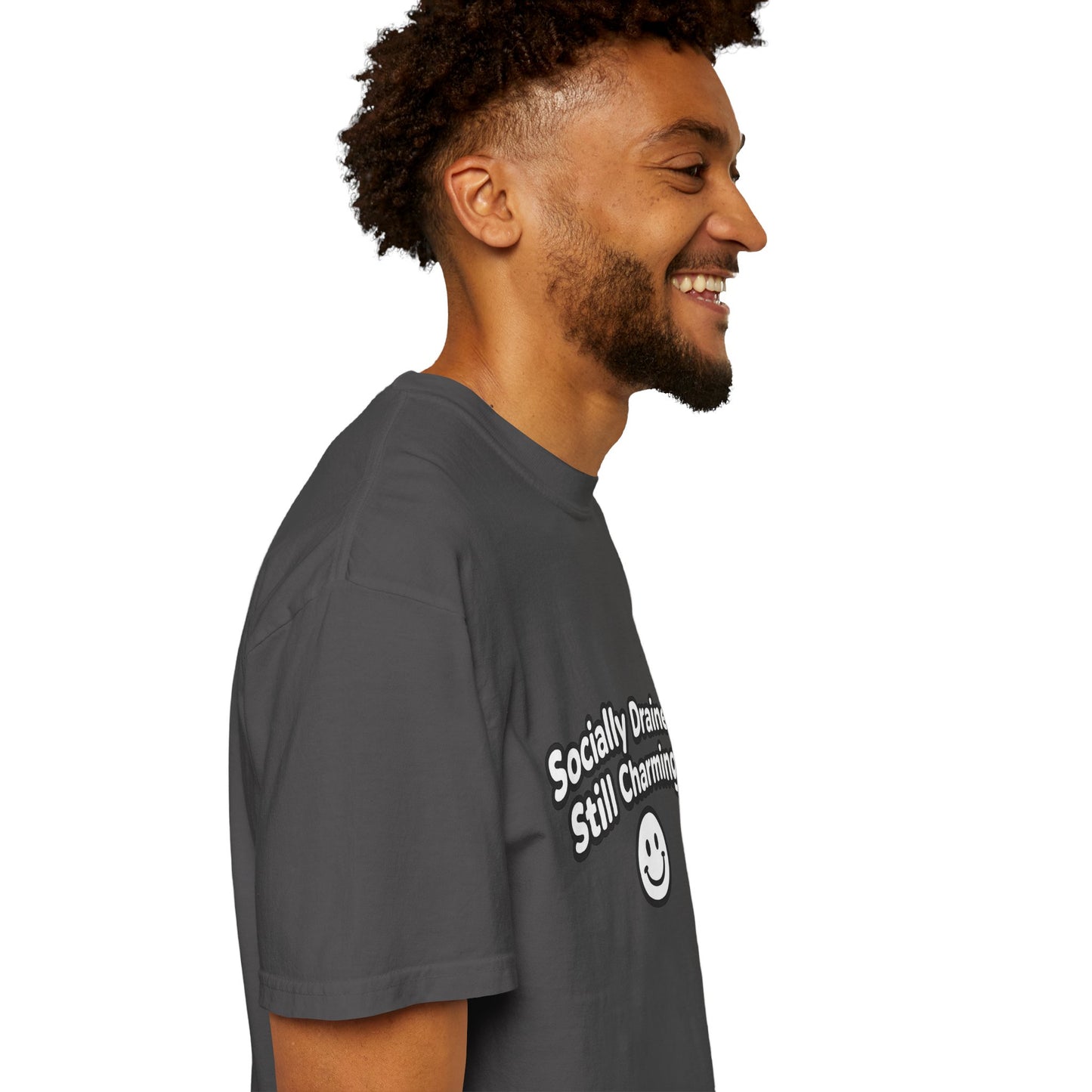 T-Shirt -Socially Drained, Still Charming
