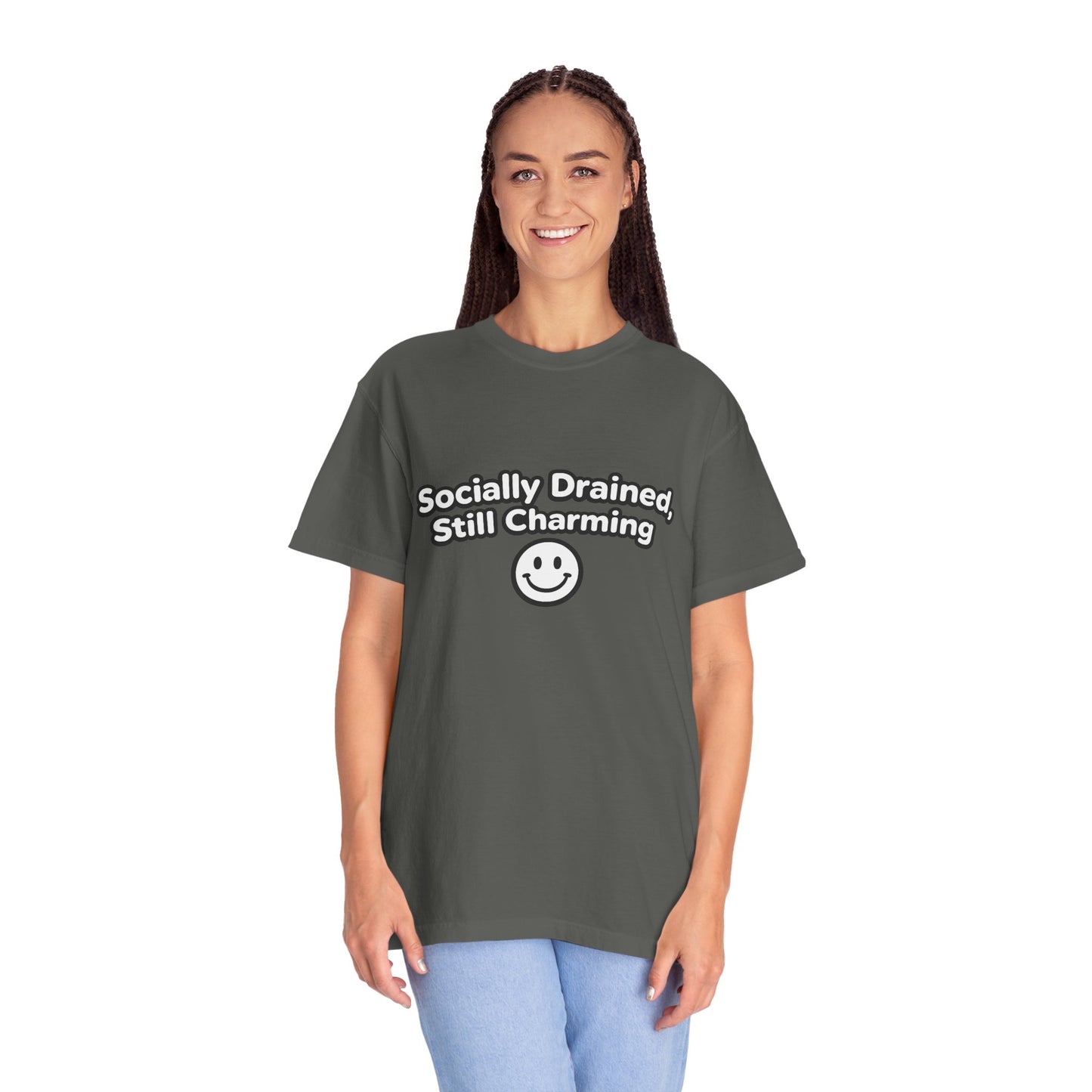 T-Shirt -Socially Drained, Still Charming