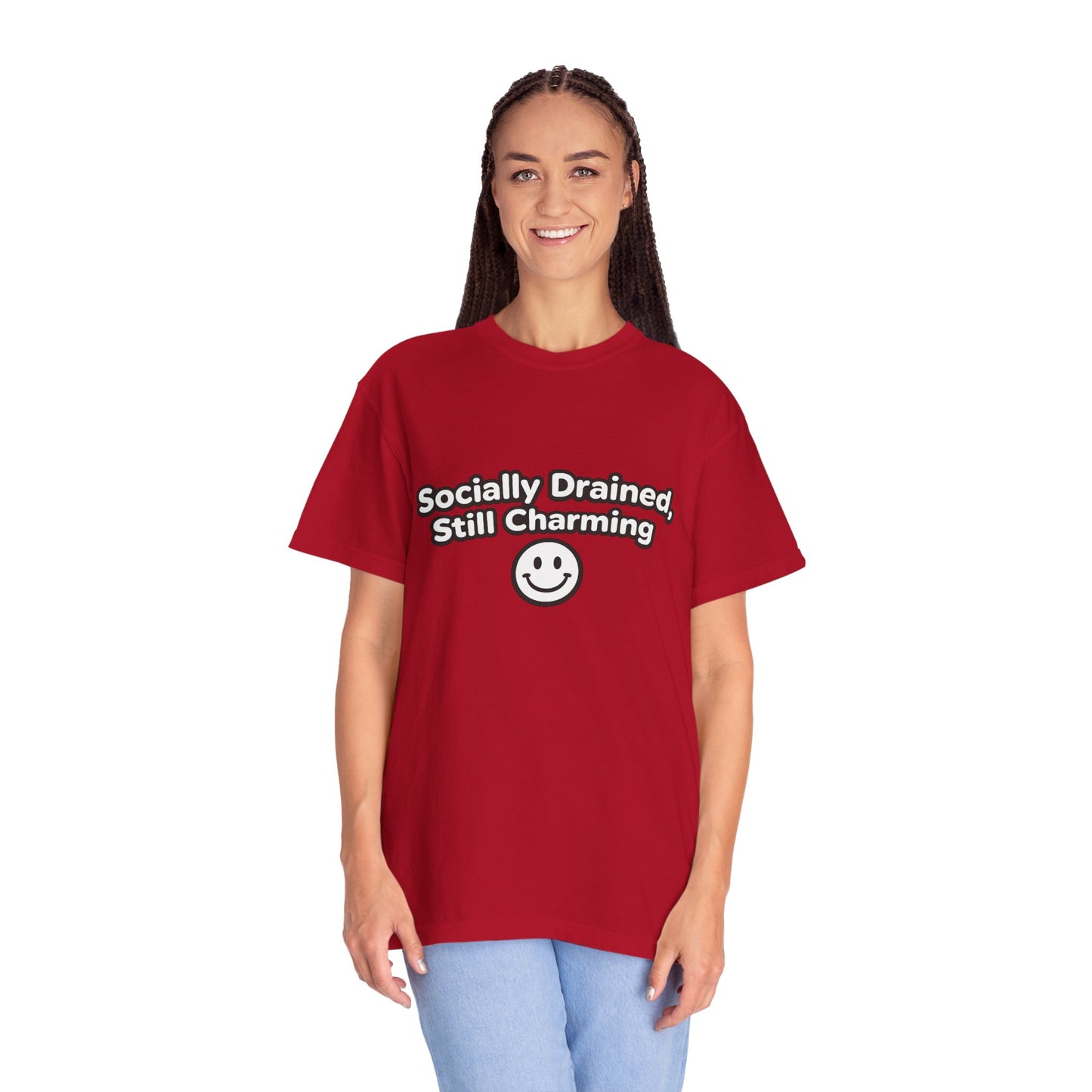 T-Shirt -Socially Drained, Still Charming